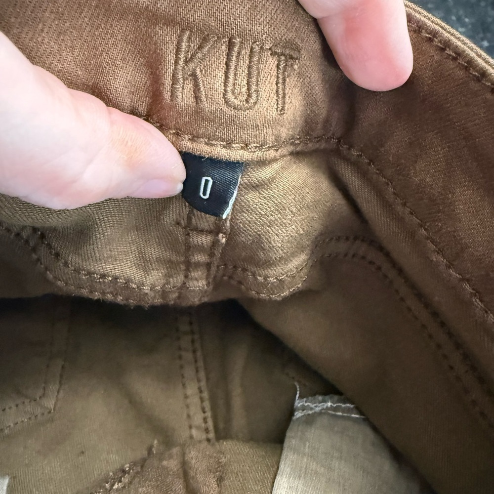 Kut From The Kloth Brown High Rise Ankle Skinny Jeans 0 - Picture 4 of 7